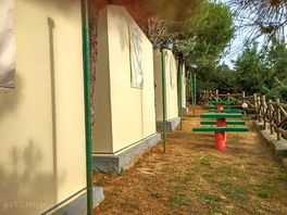 Outside tents