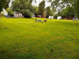 Small sloped area probably only enough room for about 4-5 tents