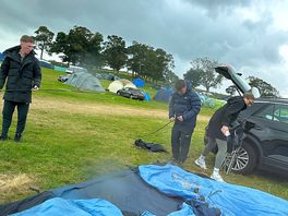 Setting up in the rain!!!