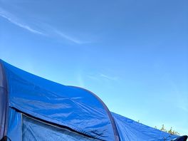 Blue sky above