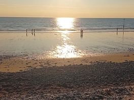 Sunset view from borth beach located near to campsite