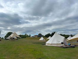 Bell tents by day
