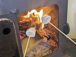 We roasted marshmallows on the log burner.