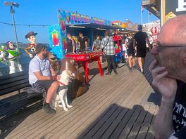 Day out at the beach on the pier