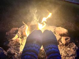 Each pitch has its own fire pit built on