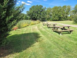Picnic benches provided.