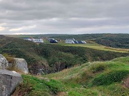 Views back towards motohome pitches.