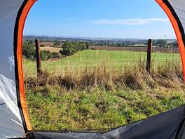 Sheltering from the wind, enjoying the view