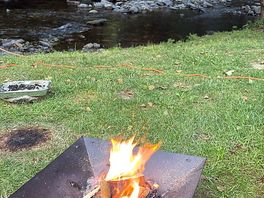 By the river