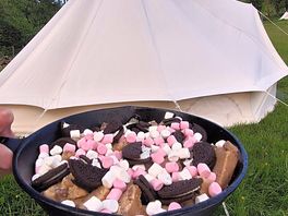 A skillet oreo cookie marshmallow mix!
