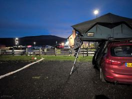 Set up after arrival and sunrise!