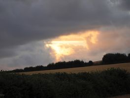 A break in the clouds, just as the sun was setting