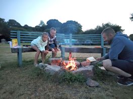 Evening camp fire