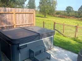 Perfect hot tub location in a private enclosed space.