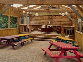 Open barn seating area