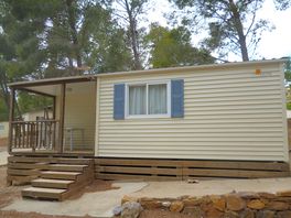 Exterior of the static caravan