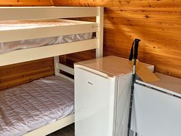 Bunk beds inside the pod.