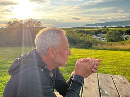 Picnic tables with a view