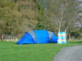 pitch right by the river