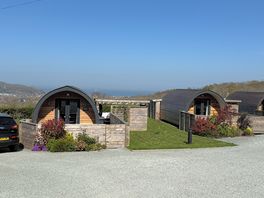 Beautiful scenery and glamping pods