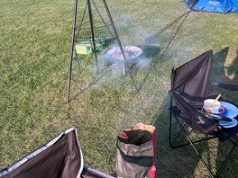 Camp fire and bbq night
