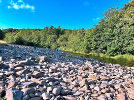 Private section of river across the road from the farm