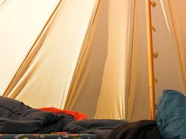 Inside the tent bell