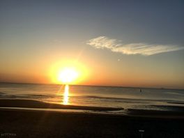 Beach in front of campsite sunrise