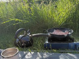 The perfect view whilst cooking breakfast.
