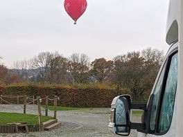 Balloon taking off nearby.