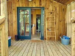 Log cabin exterior
