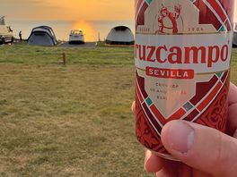 Sun set with a beer