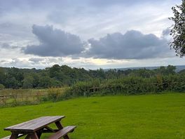 View from pitch , shame about the weather .