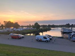 Sunset over lake