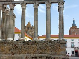 Evora historic city, roman temple.
