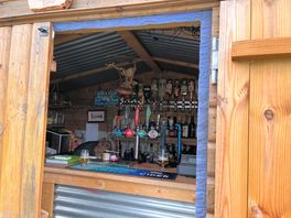A well stocked bar