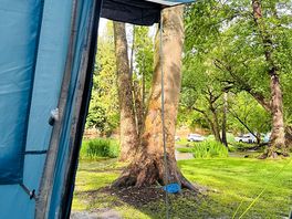 From the tent
