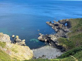 View as you join the southwest costal path at the bottom of campsite