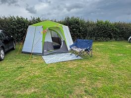 Generous pitch sizes and bonus as can park next to tent