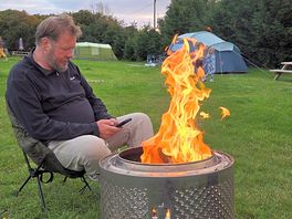 Chilling by the fire