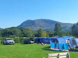 View from toilet block