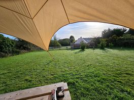 Sat under the awning!
