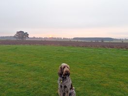 The sun rising on a beautiful november morning