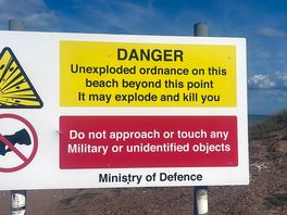 Ignore the warning nice beach