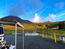 Mountains surrounding site