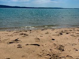The beach, few minutes walk away