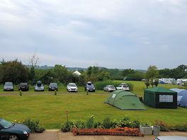 Spacious pitches with car parking