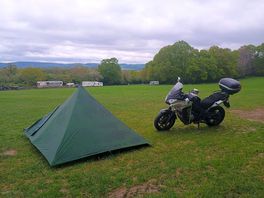 A level pitch with a lovely view.