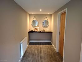 Vanity area with plugs
