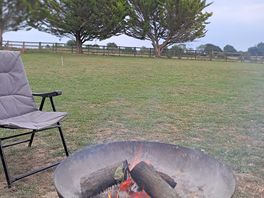 Firepit and field view